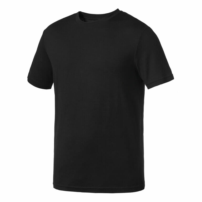100% Pure Merino Wool T-Shirt for Men - Black
