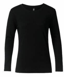 Merino Protect 100% Merino Wool Women's Long Sleeve T-Shirt Black(170gsm/18.5mic) - MT04