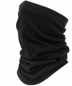 warm with style merino wool black neck gaiter for men and women