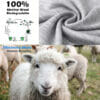 100% pure Merino Sheep Wool Base Layer Mens - Gray