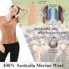Merino Protect 100% Merino Wool V Neck T-Shirt for Women Short Sleeve Base Layers Odor caramel