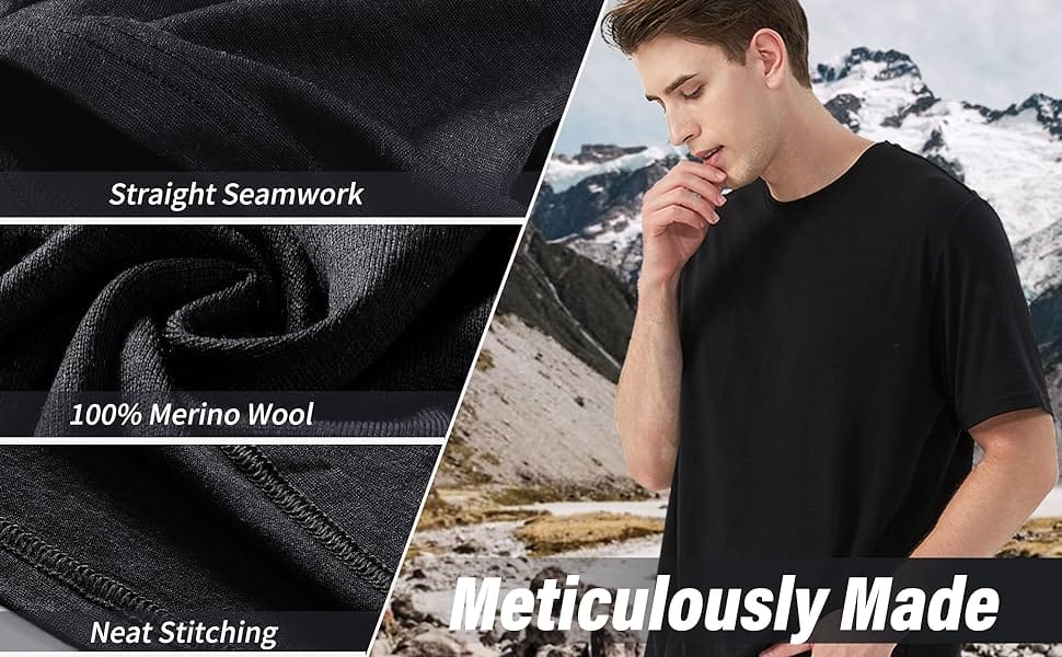 best 100 Merino Wool T Shirt for men