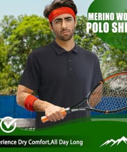 merino wool polo shirt for sports activity