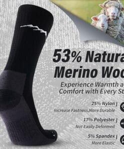 Merino Wool Socks for men Black Grey