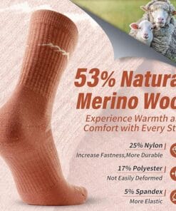 Merino Wool Socks for women orange